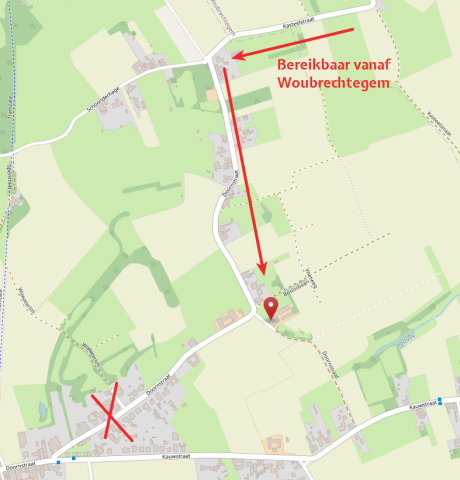 omleiding via woubrechtegem